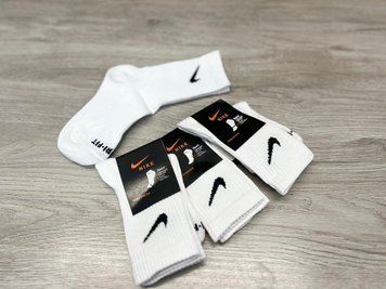 Дитячі класичні шкарпетки Nike білі (12 пар в упаковці) АРТ 254-дб фото