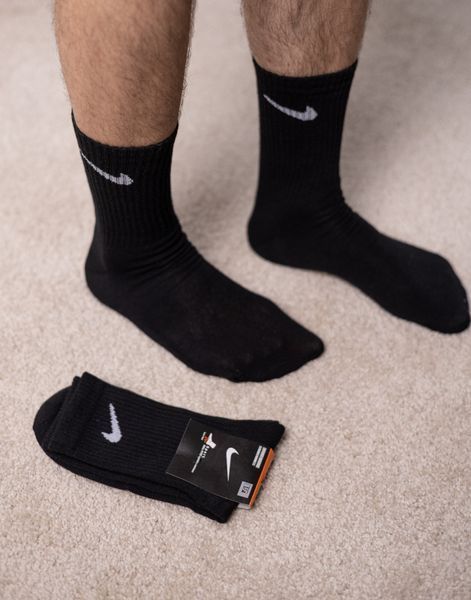 Спортивні шкарпетки Nike з махрою, чорні (12 пар в упаковці) МАХ-254чч фото