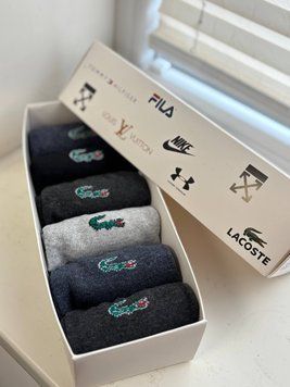 Подарунковий бокс Lacoste  із 6 пар шкарпеток АРТ -блс фото